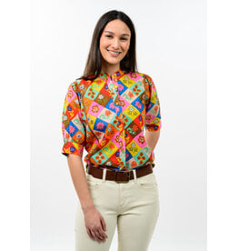 Ivy Jane Ivy Jane Block Patch Floral Top Multi