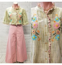 Ivy Jane Ivy Jane Ribbon Embroidered Blouse Golden