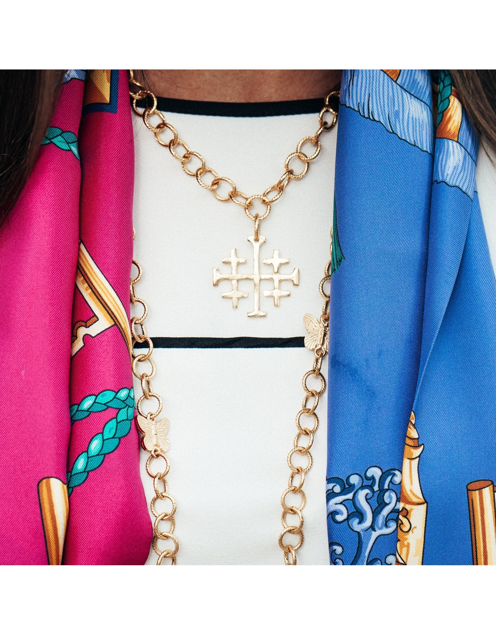 Susan Shaw Jerusalem Cross Necklace