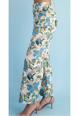 Aster Floral Ankle Crop Pants Blue Mix