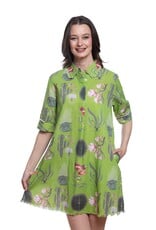 Dizzy Lizzie Chatham Dress Green Botanical
