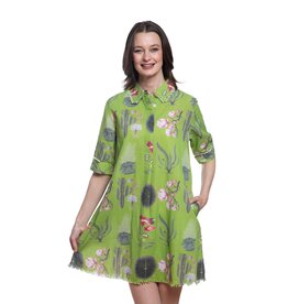 Dizzy Lizzie Chatham Dress Green Botanical