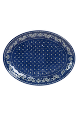Patchwork Bandana Melamine Serving Platter Inidgo