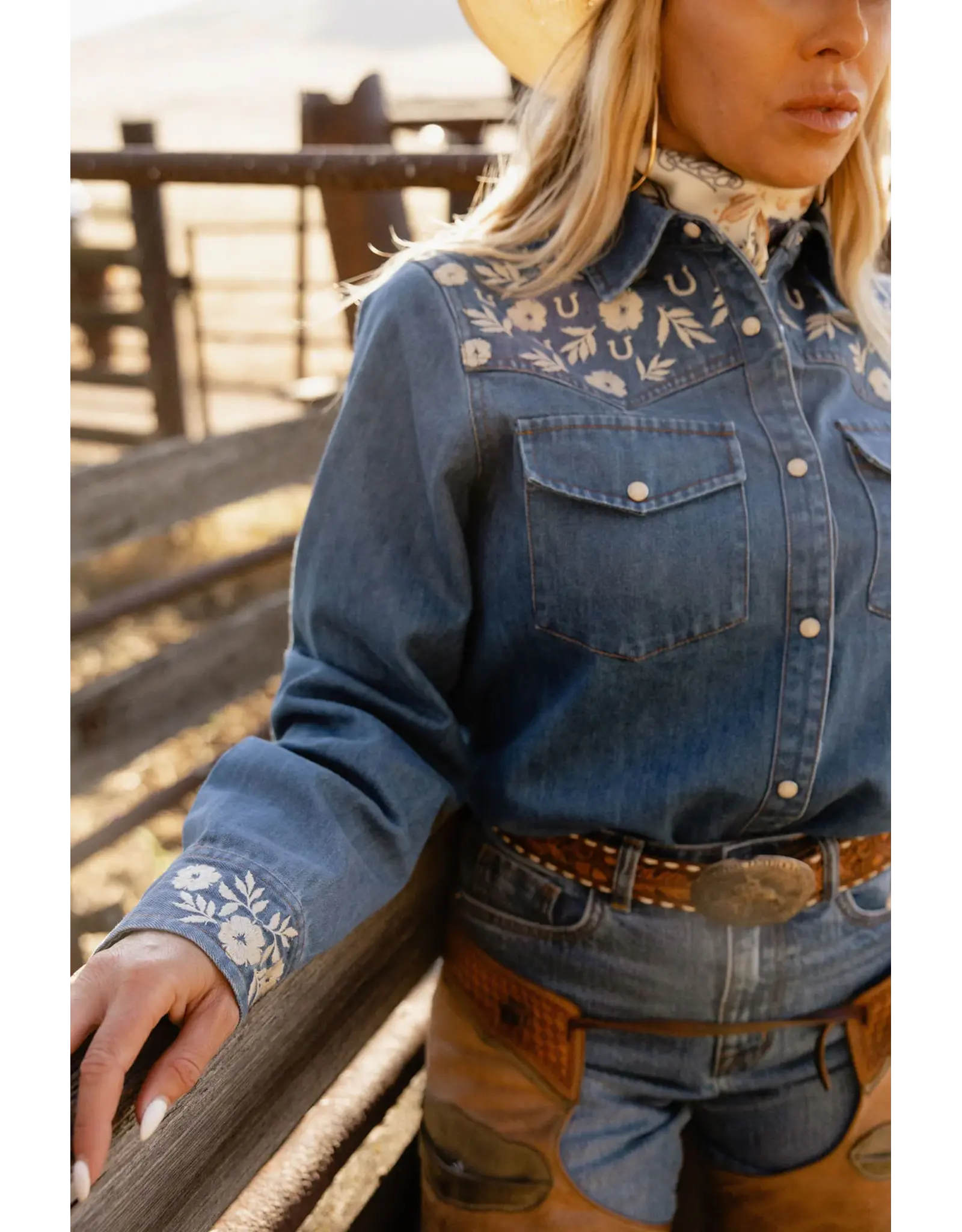 Rancho Fortuna Pearl Snap Button Up Shirt
