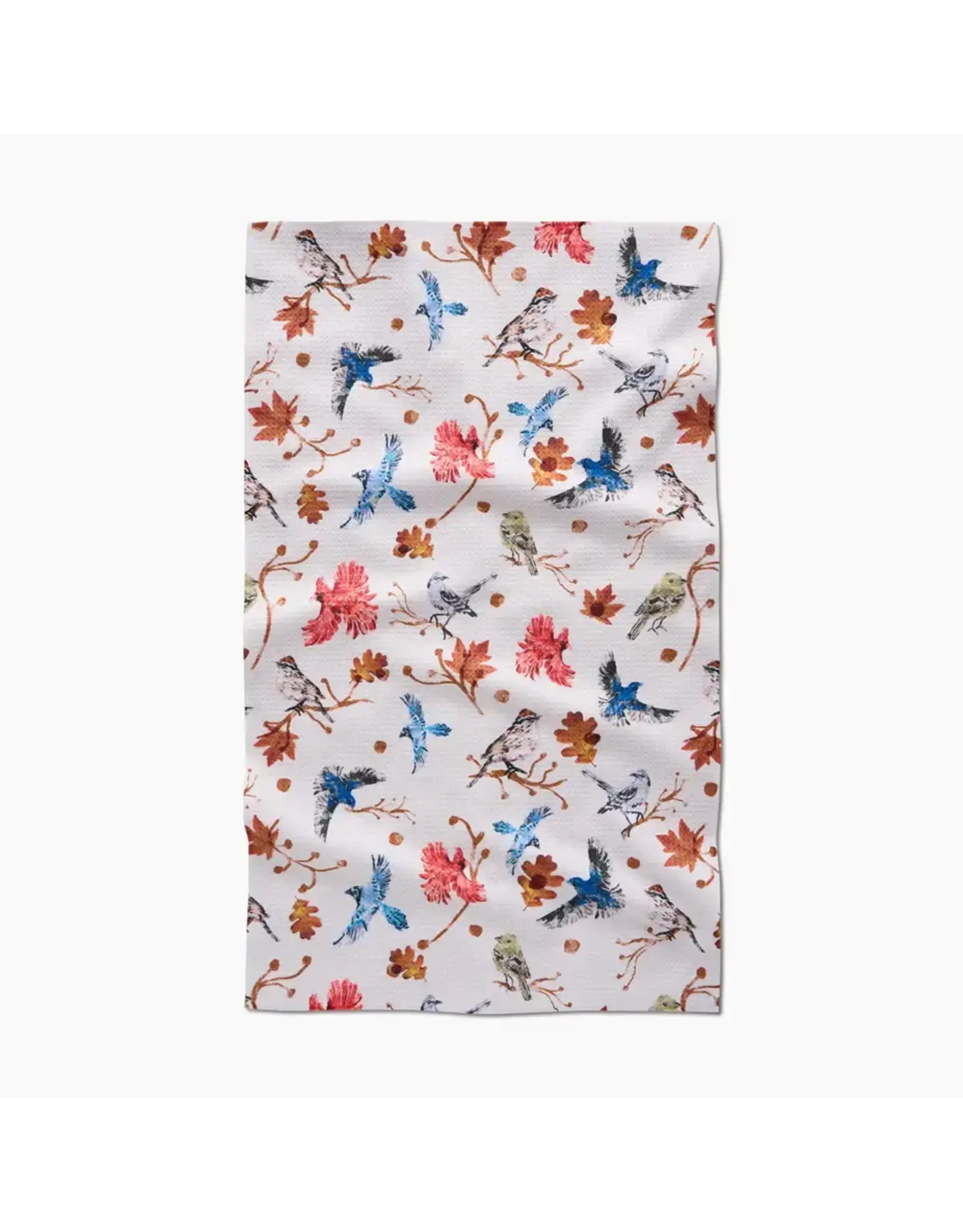 Geometry Autumnal Bird SkiesTea Towel
