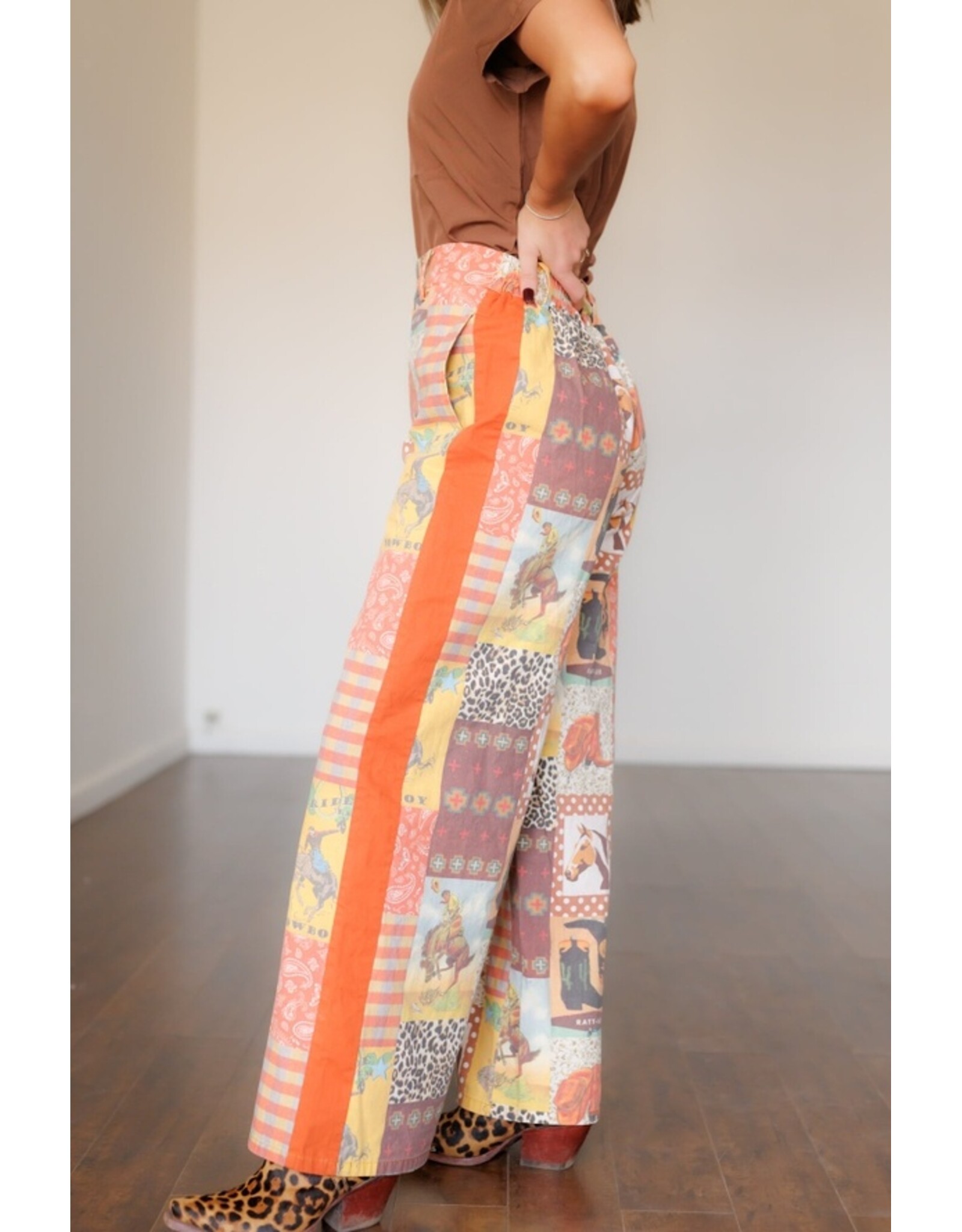 Cowboy Collage Trouser