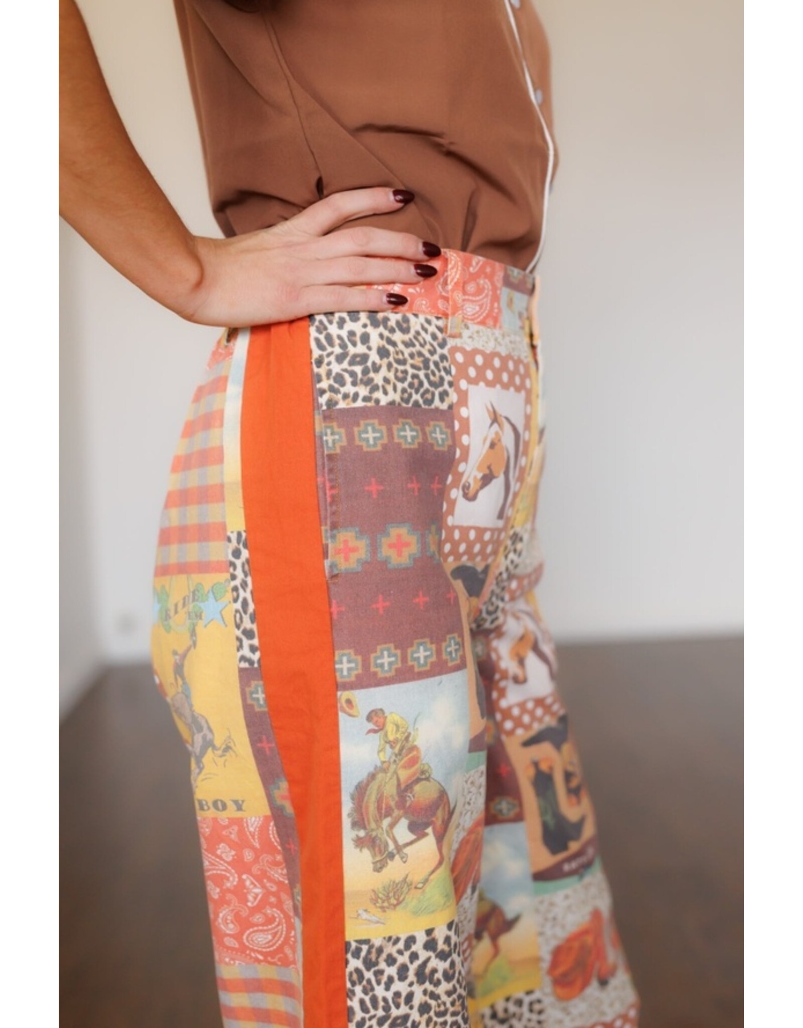 Cowboy Collage Trouser