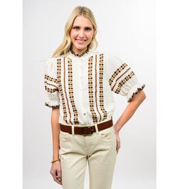 Ivy Jane Ivy Jane Rows of Embroidery Top