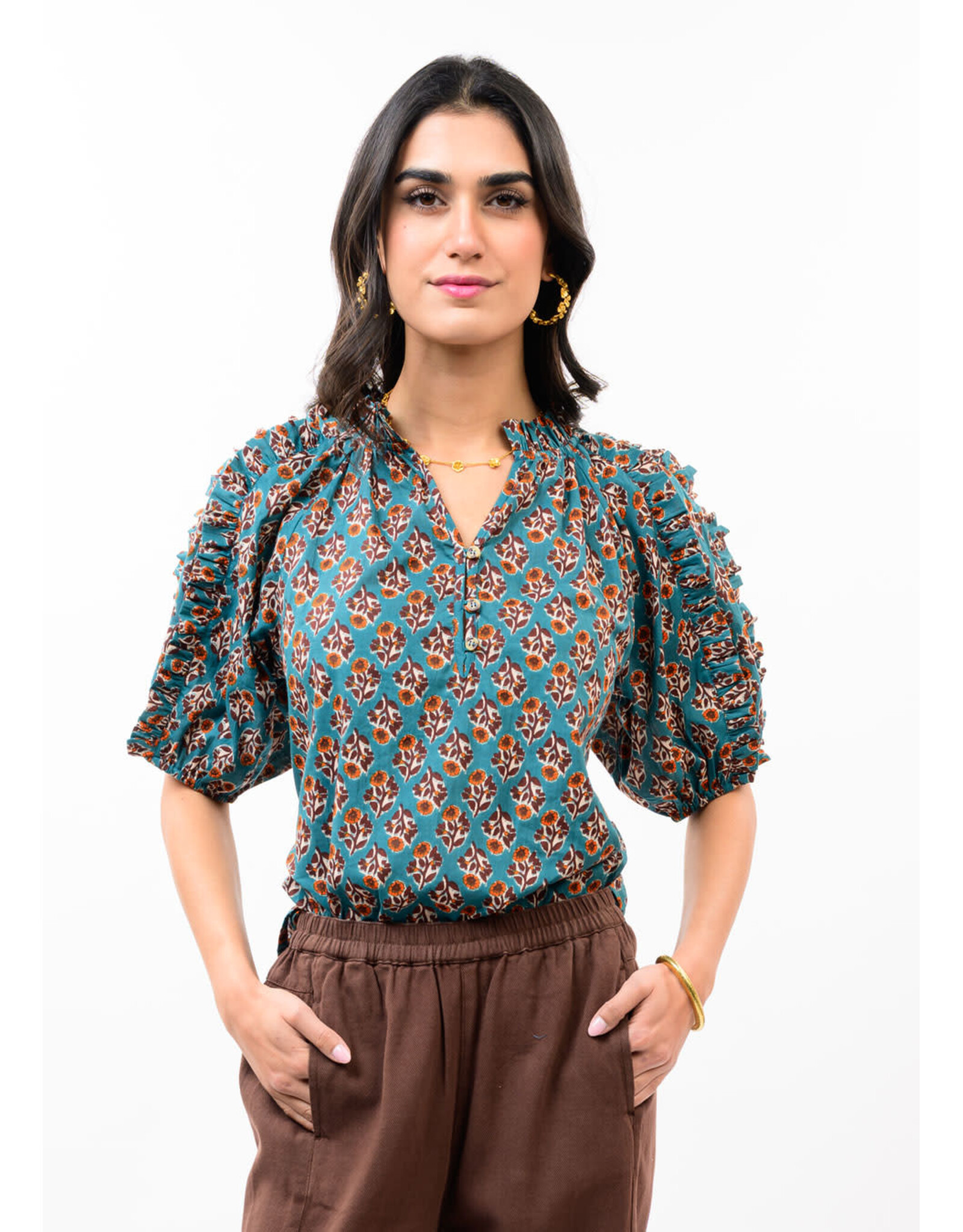 Ivy Jane Ivy Jane Ruffled Sleeve Top