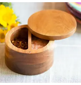 Acacia Duet Salt Cellar