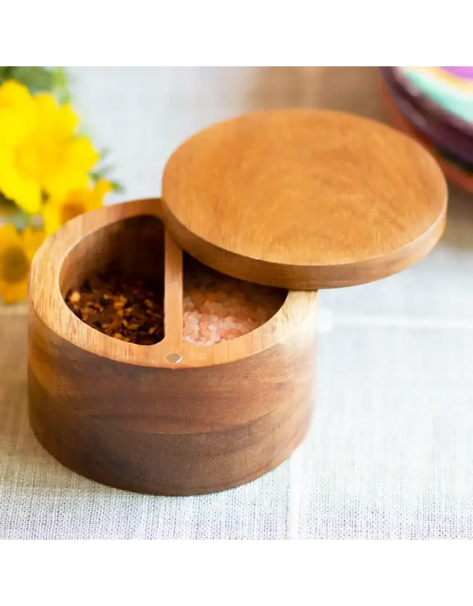 Acacia Duet Salt Cellar