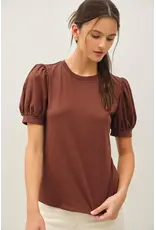 Nena Cotton Jersey Puff Sleeve T-Shirt