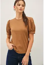 Nena Cotton Jersey Puff Sleeve T-Shirt
