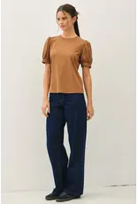 Nena Cotton Jersey Puff Sleeve T-Shirt