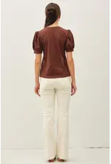 Nena Cotton Jersey Puff Sleeve T-Shirt