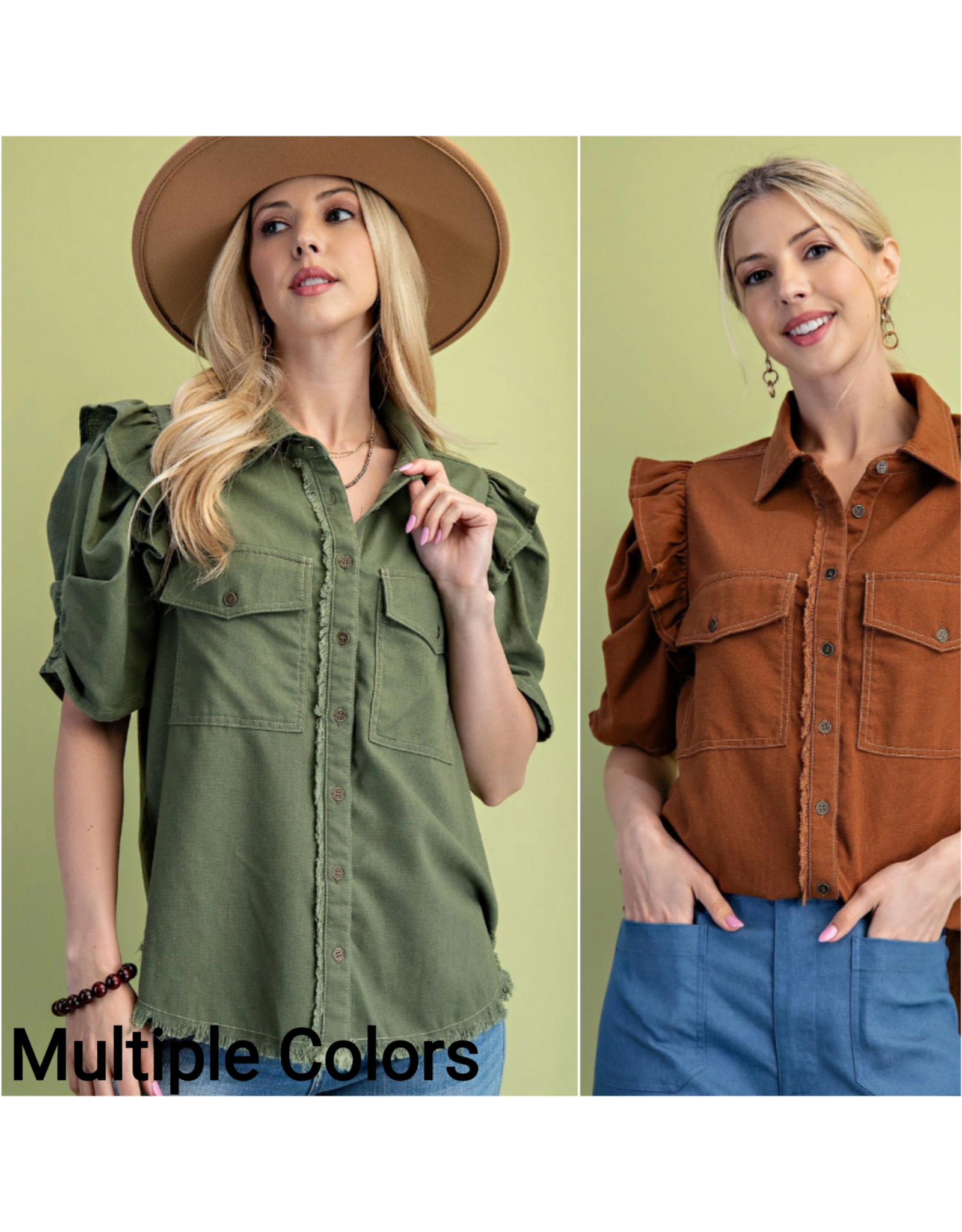 Naomi Gathered Sleeve Shirt