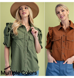 Naomi Gathered Sleeve Shirt