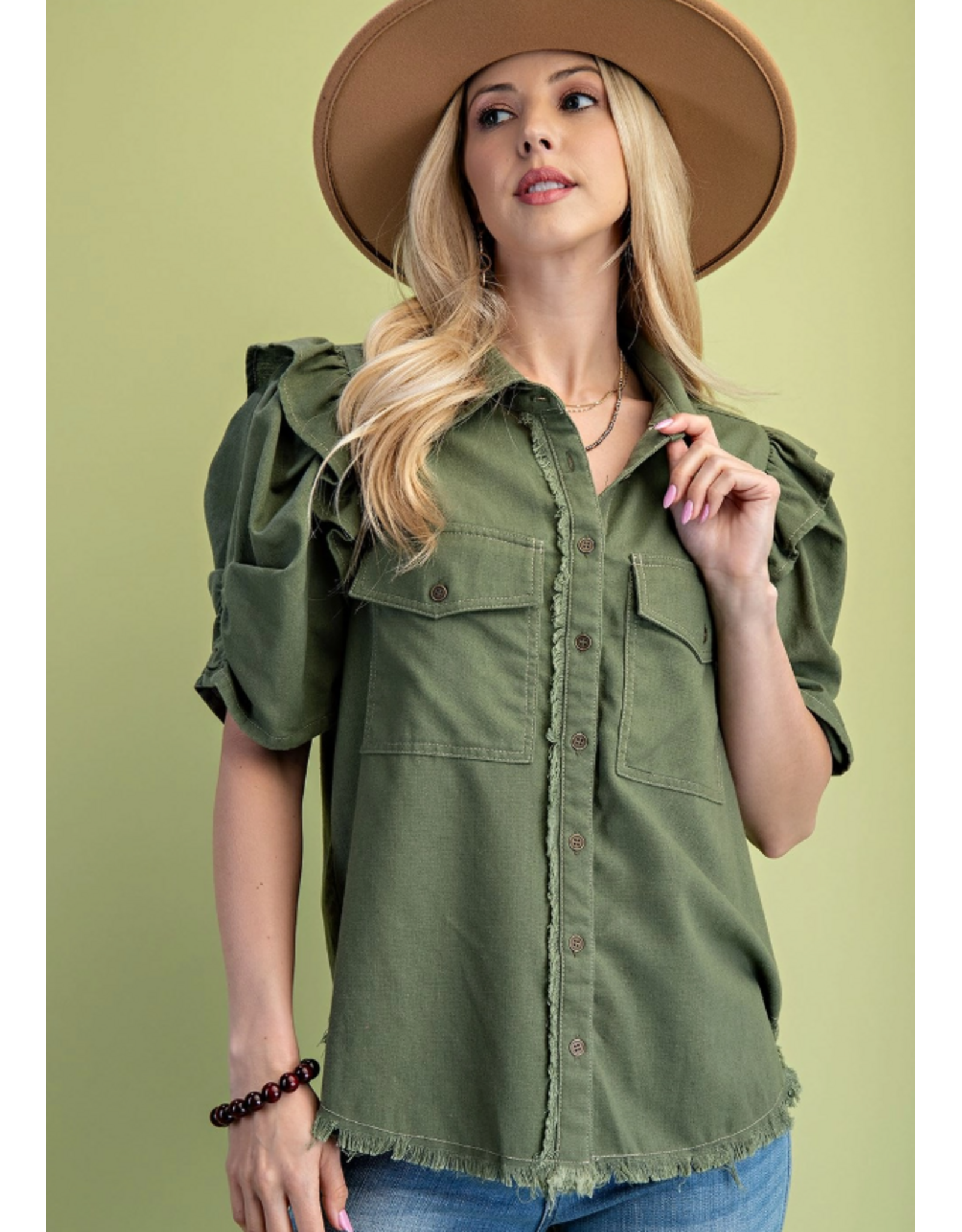 Naomi Gathered Sleeve Shirt