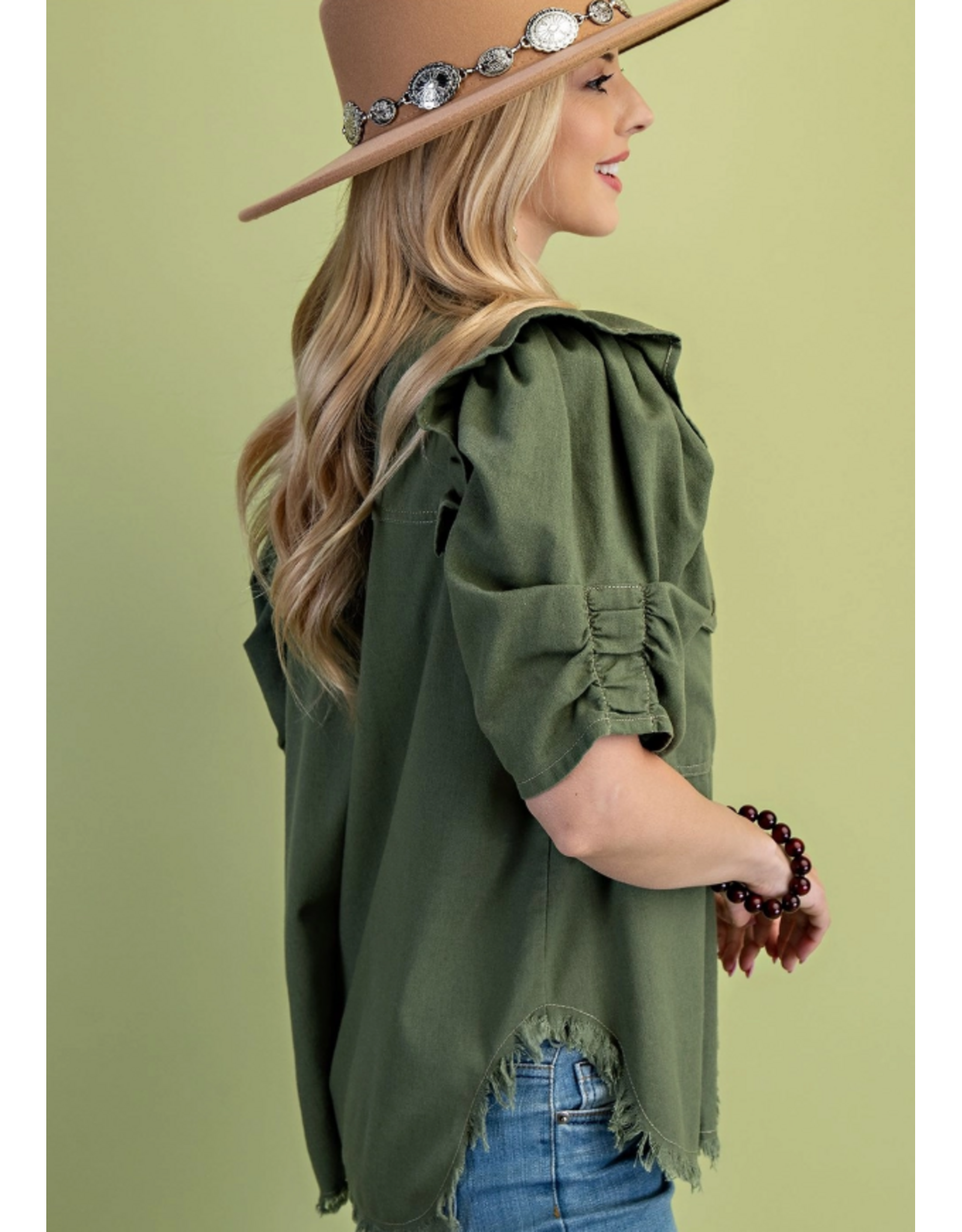 Naomi Gathered Sleeve Shirt