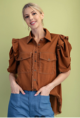 Naomi Gathered Sleeve Shirt
