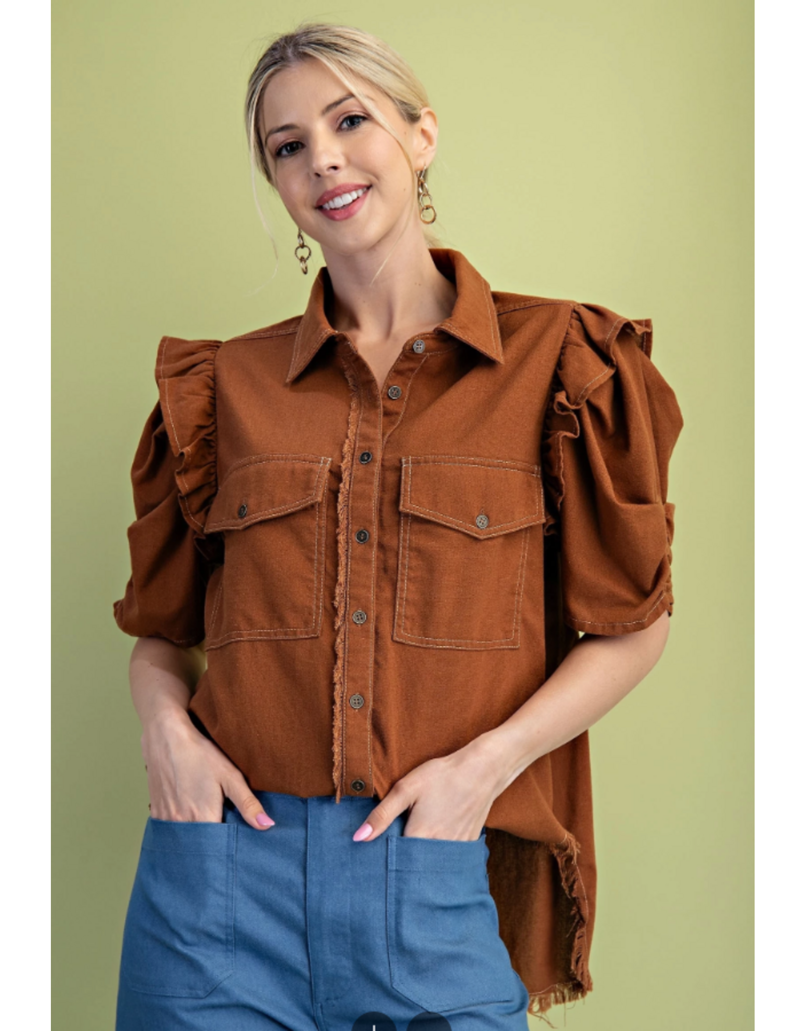 Naomi Gathered Sleeve Shirt
