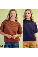 Noreen Lace Cut-Out Sweatshirt