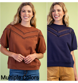 Noreen Lace Cut-Out Sweatshirt