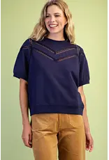 Noreen Lace Cut-Out Sweatshirt