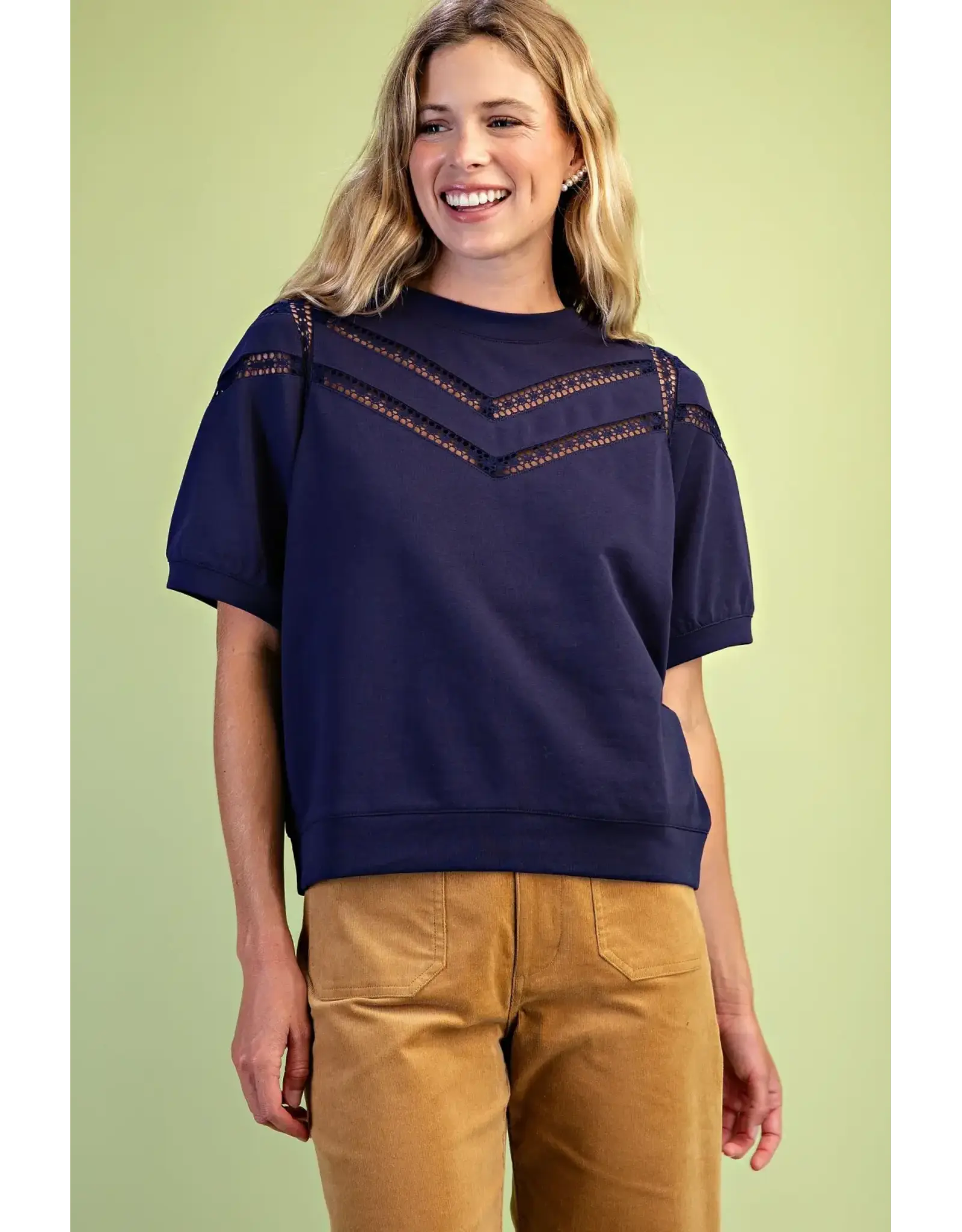 Noreen Lace Cut-Out Sweatshirt