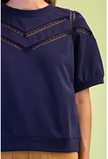 Noreen Lace Cut-Out Sweatshirt