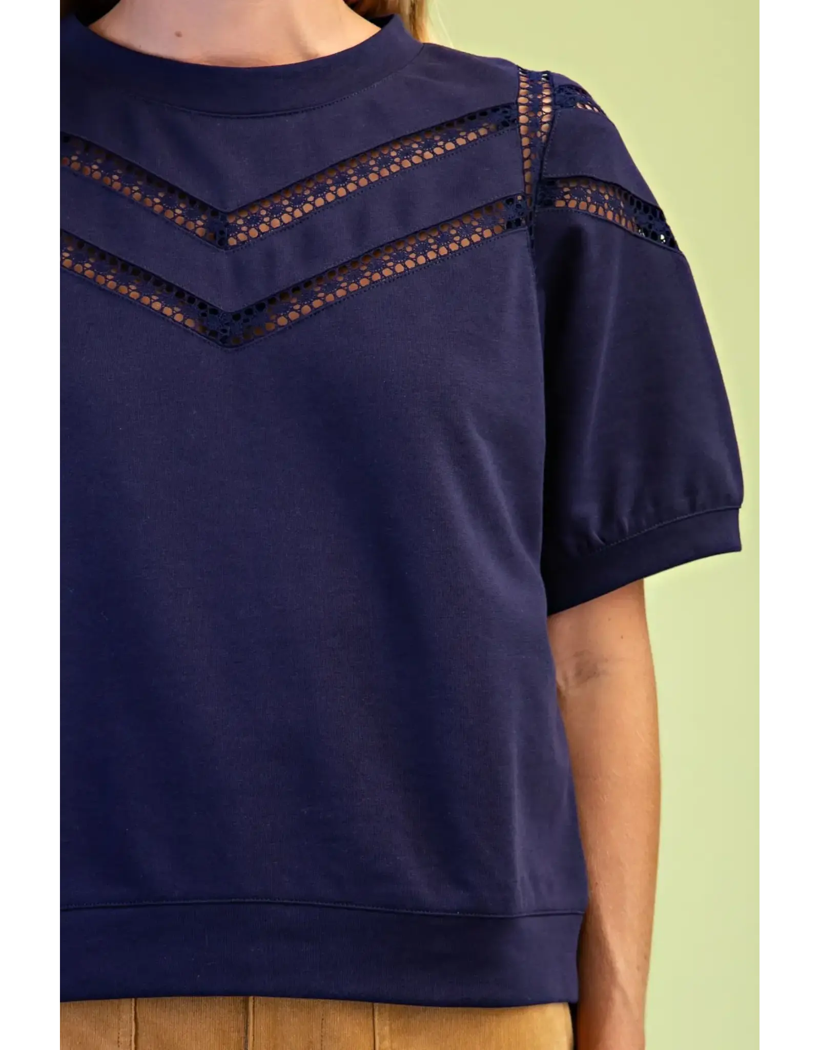 Noreen Lace Cut-Out Sweatshirt
