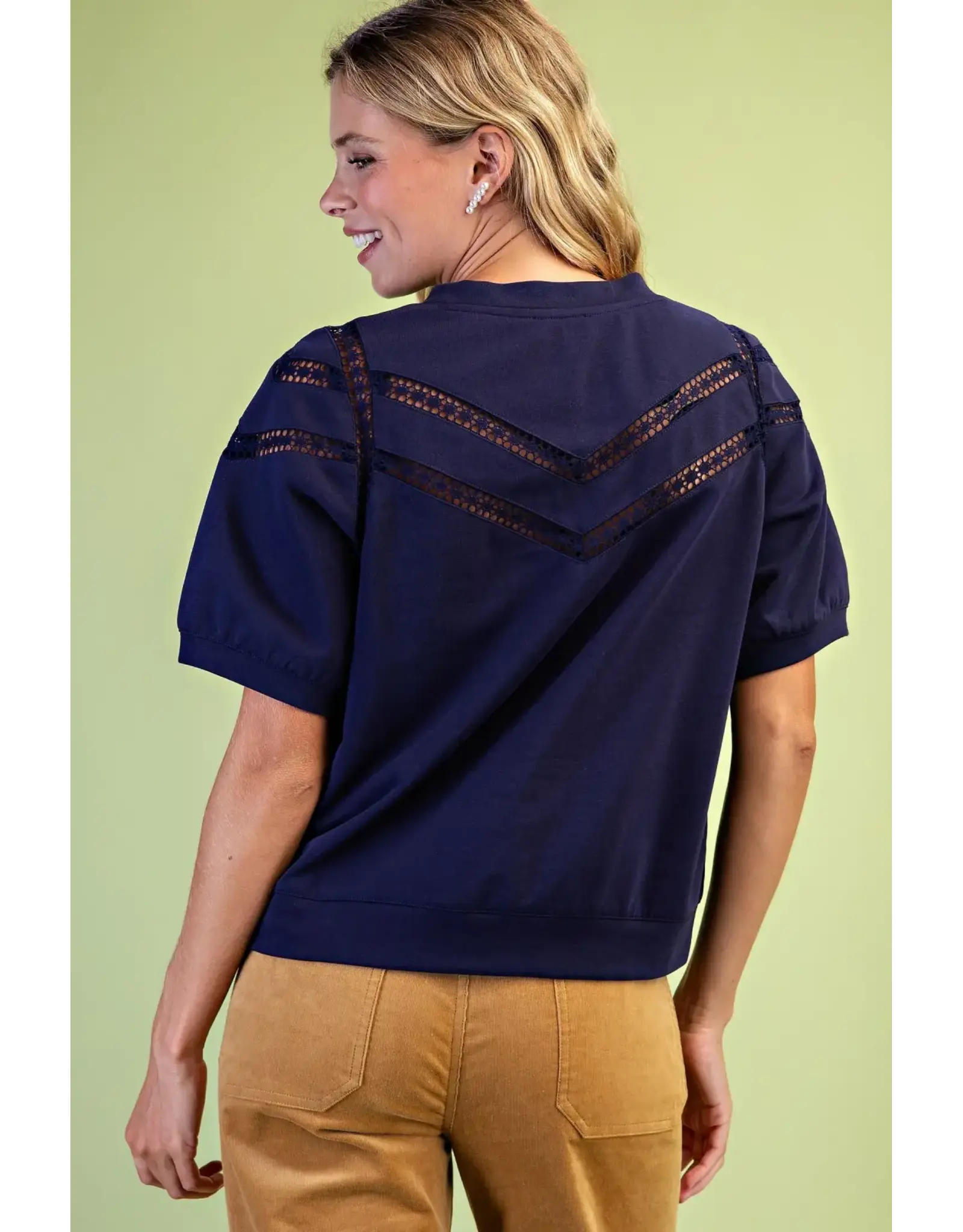 Noreen Lace Cut-Out Sweatshirt