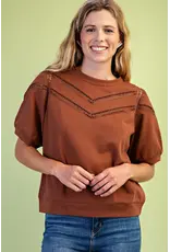 Noreen Lace Cut-Out Sweatshirt