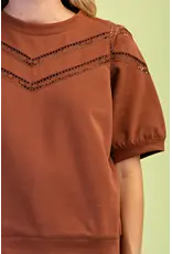 Noreen Lace Cut-Out Sweatshirt