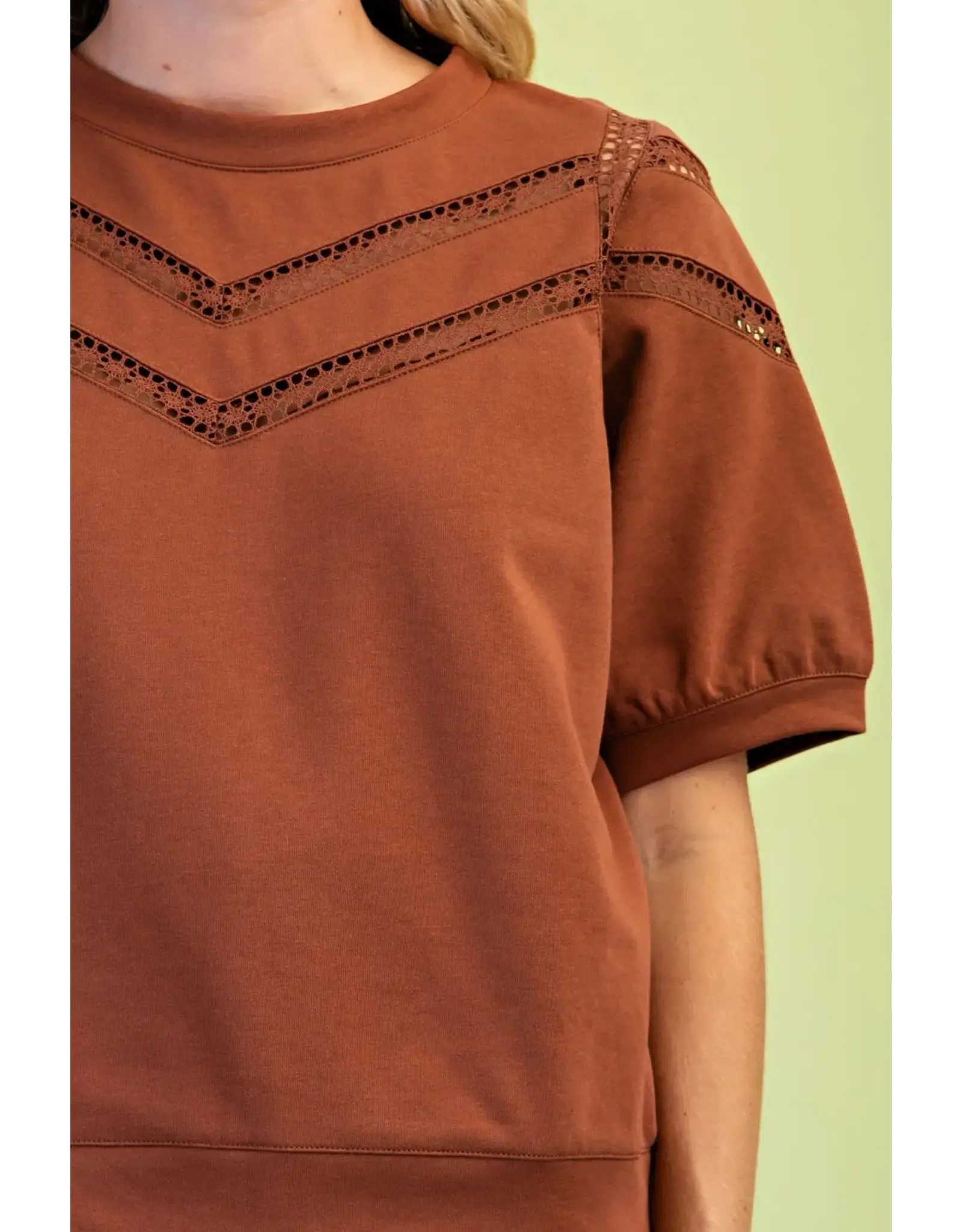 Noreen Lace Cut-Out Sweatshirt