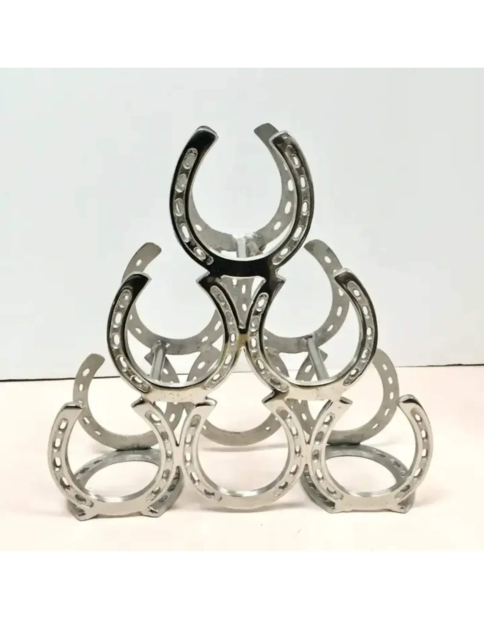 Stacked Horseshoe Wine Rack