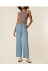 Kut from the Kloth / STS Blue KUT Meg High Rise Wide Leg Patch Pockets Tone Light Base