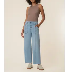 Kut from the Kloth / STS Blue KUT Meg High Rise Wide Leg Patch Pockets Tone Light Base