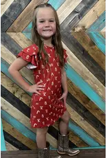 Mini Ranch Stamped Red Dress