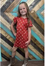 Mini Ranch Stamped Red Dress