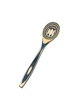 12" Blue Pakka Wood Slotted Spoon