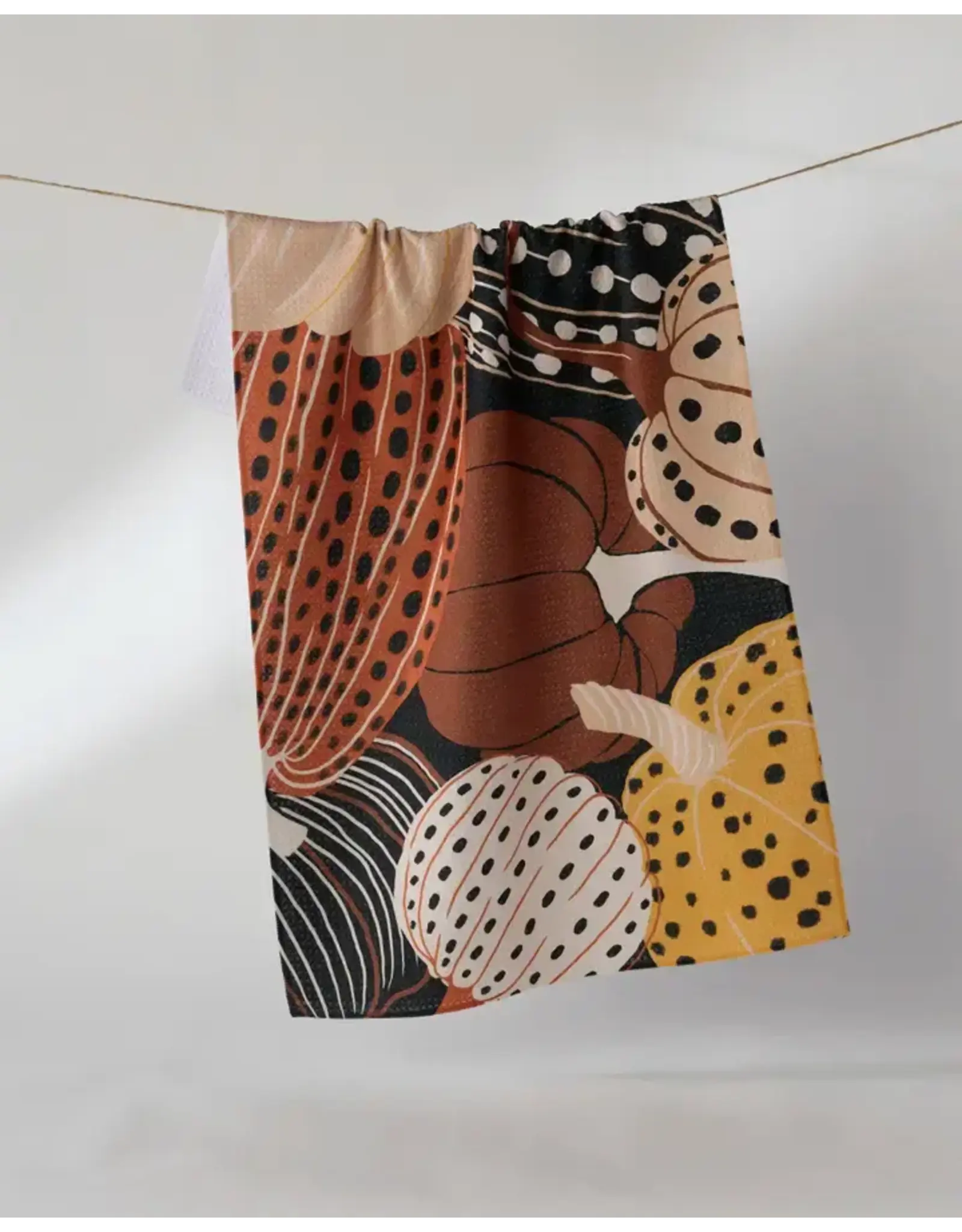 Geometry Painted Patch Tea Towel