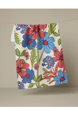 Geometry Plaid Floral Tea Towel