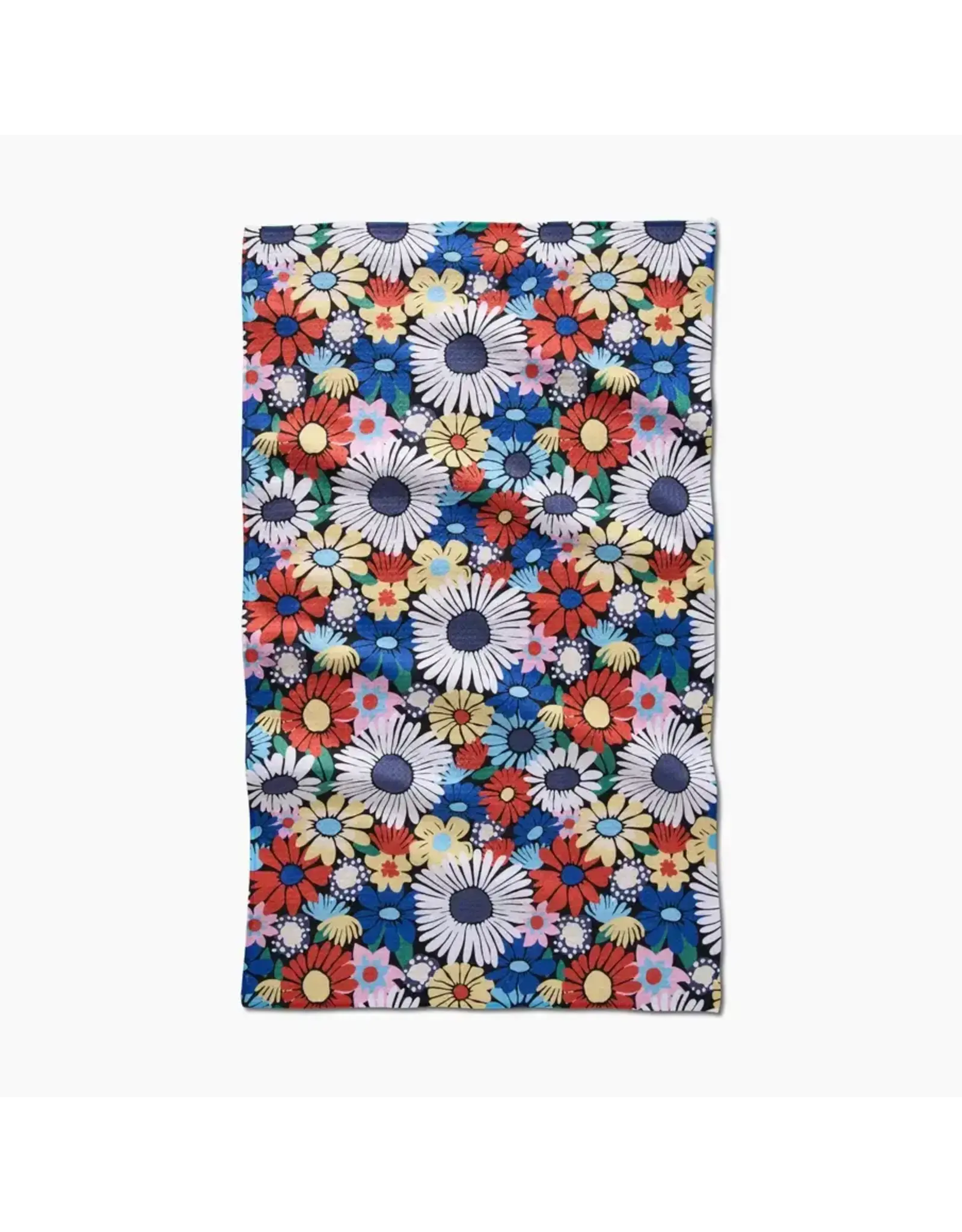 Geometry WIldflowers Bouquet Tea Towel