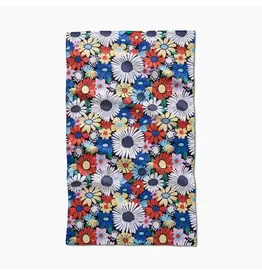 Geometry WIldflowers Bouquet Tea Towel