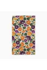 Geometry Nasturtium Garden Tea Towel