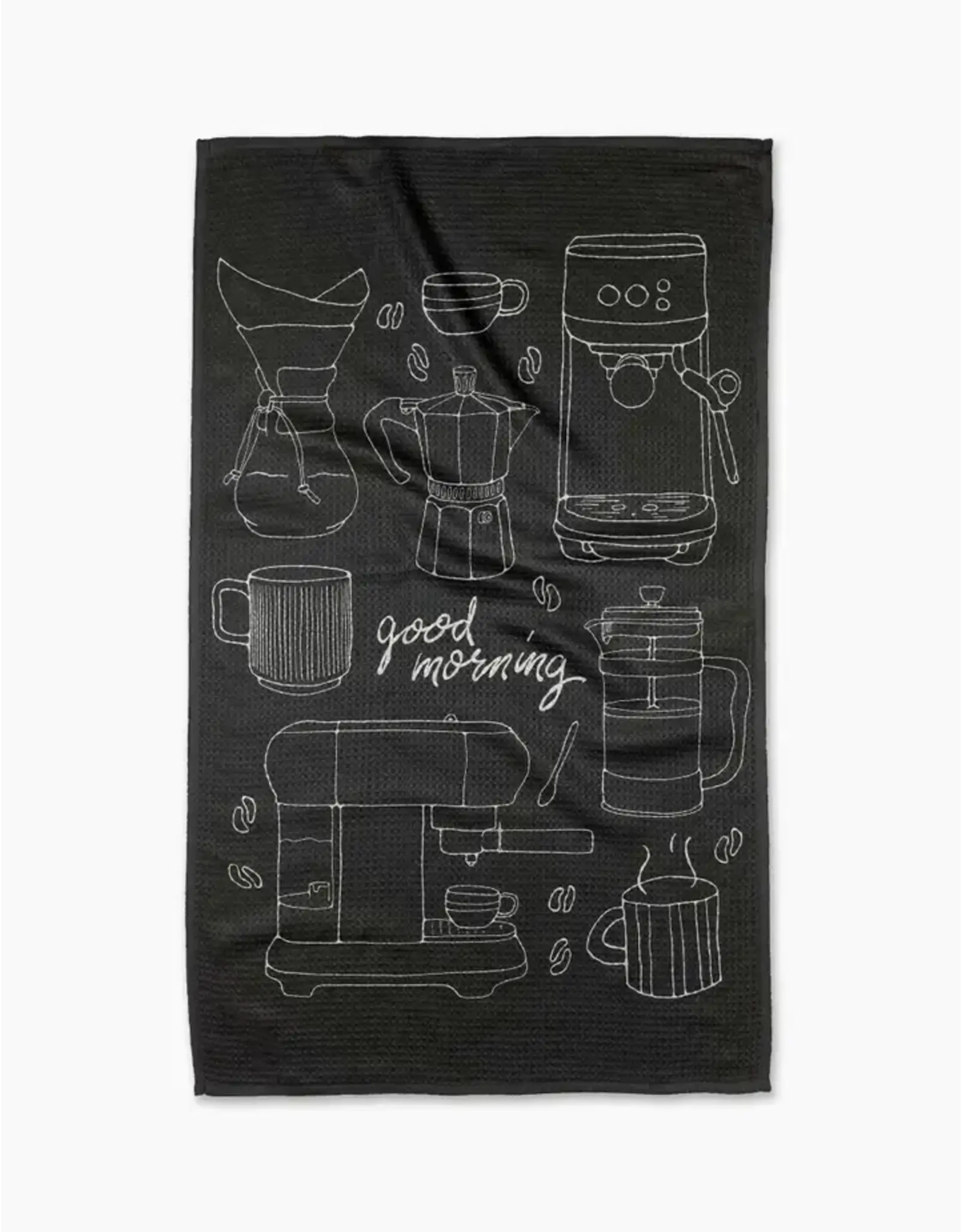 Geometry Good Morning Coffee Tea Towel
