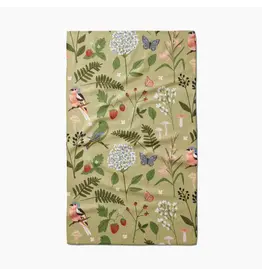 Geometry Good Green Earth Tea Towel