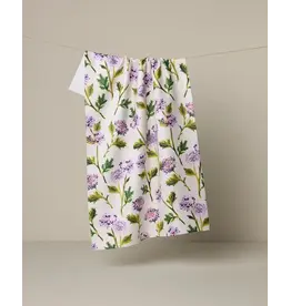 Geometry Blooming Thistle Tea Towel