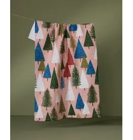 Geometry Snowdrift Pines Tea Towel